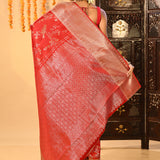 Red Floral Jaal Kanjivaram Silk Saree