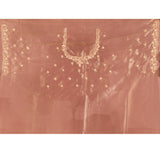 Blush Rose Floral Embroidery Silk Blend Saree