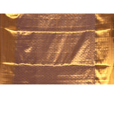 Navy Blue Floral Kanjivaram Tissue Saree