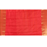 Copper Red Brocade Kanjivaram Silk Saree