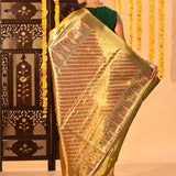 Mustard Yellow Tissue Kanjivaram Silk Saree