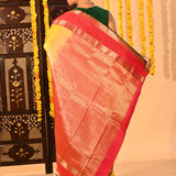 Yellow & Red Traditional Kanjivaram Silk Saree