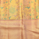 Elegant Metallic Gold & Lavender Kanjivaram Silk Saree