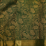Grand Emerald Green & Gold Zari Kanjivaram Silk Saree