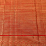 Traditional Gold & Coral Kanjivaram Silk Saree