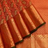 Golden Mustard Kanjivaram Saree With Peacock Motifs