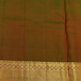 Peach & Dark Plum Contrast Kanjivaram Silk Saree