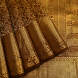 Rich Brown & Gold Kanjivaram Silk Saree