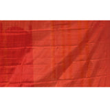 Red With Gold And Silver Design Stripes Kanjivaram Silk Saree