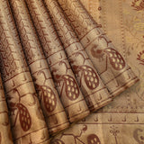 Antique Beige & Maroon Mango Butti Kanjivaram Silk Saree