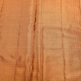 Copper Peach Self Woven Kanjivaram Silk Saree With Floral Pallu