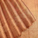 Copper Peach Tonal Self Woven Kanjivaram Silk Saree