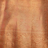 Copper Peach Tonal Self Woven Kanjivaram Silk Saree