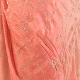 Blush Petal Floral Jaal Silk Blend Embrodiery Saree