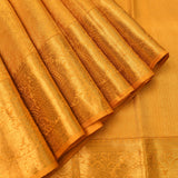 Mustard Gold Pure Tonal Self Woven Kanjivaram Silk Saree