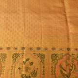 Dual Tone Coral & Gold Meenakari Kanjivaram Silk Saree