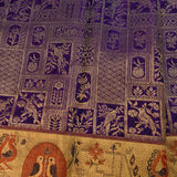 Royal Purple Shikargah Kanjivaram Silk Saree With Bird Medallion Border