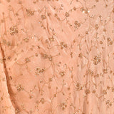 Blush Petal All-Over Embroidery Silk Blend Saree