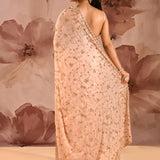 Blush Petal All-Over Embroidery Silk Blend Saree