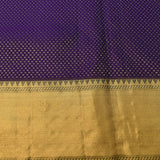 Royal Purple & Gold Shikargah Kanjivaram Silk Saree With Meenakari Parrot Border