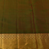 Deep Maroon & Green Flowering Tree Kanjivaram Silk Saree With Gold Border