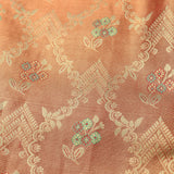 Peacock Teal Kanjivaram Silk Saree With Gold Zari Paisley Weave