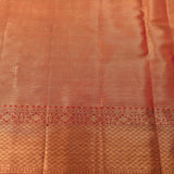 Peacock Teal Kanjivaram Silk Saree With Gold Zari Paisley Weave