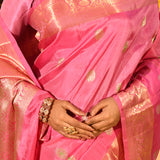 Baby Pink With Butti Kanjivaram Silk Saree