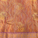 Royal Purple Kanjivaram Silk Saree With Dual Tone Gold Copper Zari Jaal Weave