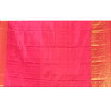 Wine With Gold Geometric Stripes Kanjivaram Silk Saree