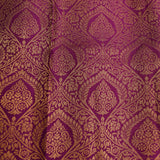Violet Magenta Kanjivaram Silk Saree With Gold Zari Butti And Jaal Weave
