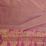 Magenta Pink Kanjivaram Silk Saree With Gold Zari Shikargah Peacock And Floral Jaal Weave