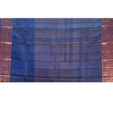 Royal Blue With Gold Zari Butti And Copper Zari Border Kanjivaram Silk Saree