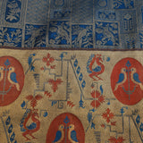 Royal Blue Kanjivaram Silk Saree With Gold Zari Shikargah Bird Medallion And Multicolour Pallu