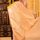 Golden Primrose Peacock Kanjivaram Tissue Saree