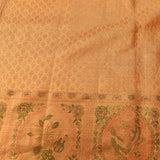 Elegant Pastel Peach And Gold Kanjivaram Silk Saree