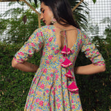 Slate Paisley Anarkali Set
