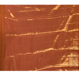 Mustard Gold With Contrast Maroon Zari Border Kanjivaram Silk Saree