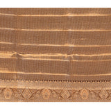Mustard Gold Kanjivaram Silk Saree With Silver Zari Brocade Border