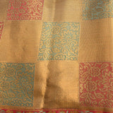Dual-Tone Kanjivaram Silk Saree With All-Over Floral Jaal & Grand Botanical Pallu