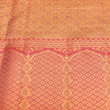 Dual-Tone Kanjivaram Silk Saree With All-Over Floral Jaal & Grand Botanical Pallu