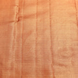 Rose Gold Kanjivaram Silk Saree With Geometric Checks Jaal & Floral Paisley Pallu