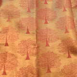 Golden Kanjivaram Silk Saree With Red Floral Tree Buttas & Antique Copper Zari Pallu