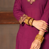 Deep Magenta Zari Salwar Set