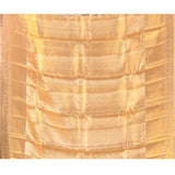 Antique Gold With Silver-Edged Zari Weave Kanjivaram Silk Saree