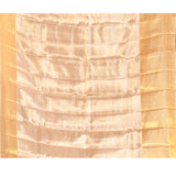 Silver And Gold With Dual-Tone Zari Check Weaving On Kanjivaram Silk Saree