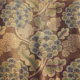 Dusty Mauve & Gold Kanjivaram Silk Saree With Multicolour Floral Tree Buttas & Teal Gold Zari Pallu