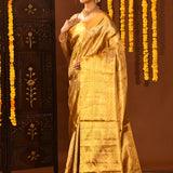 Majestic Full Gold Zari Kanjivaram Silk Saree