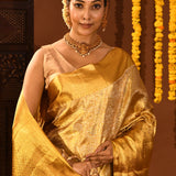 Majestic Full Gold Zari Kanjivaram Silk Saree