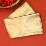 Sage Green Kanjivaram Silk Saree With Self Border And Tonal Floral Weave